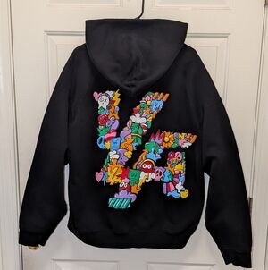YoungLA Trippy Logo Hoodie (Black)